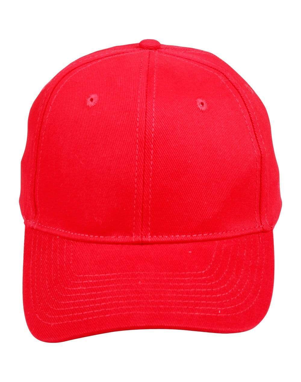 Heavy Brushed Cotton Cap Ch01 Active Wear Winning Spirit Red One size 